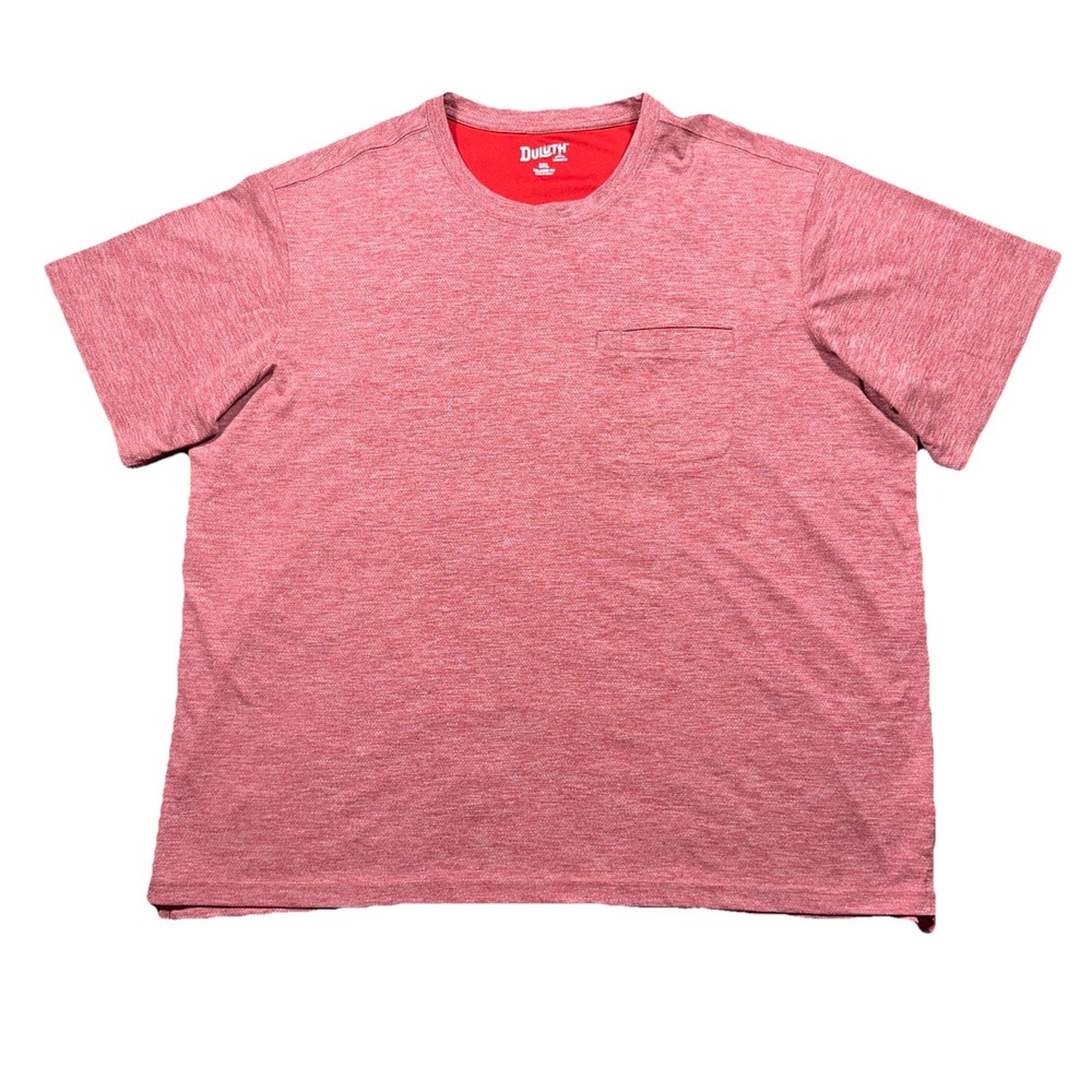 Duluth Trading Co Men's Red T Size 3XL Short Sleeve Relaxed Fit Front Pocket